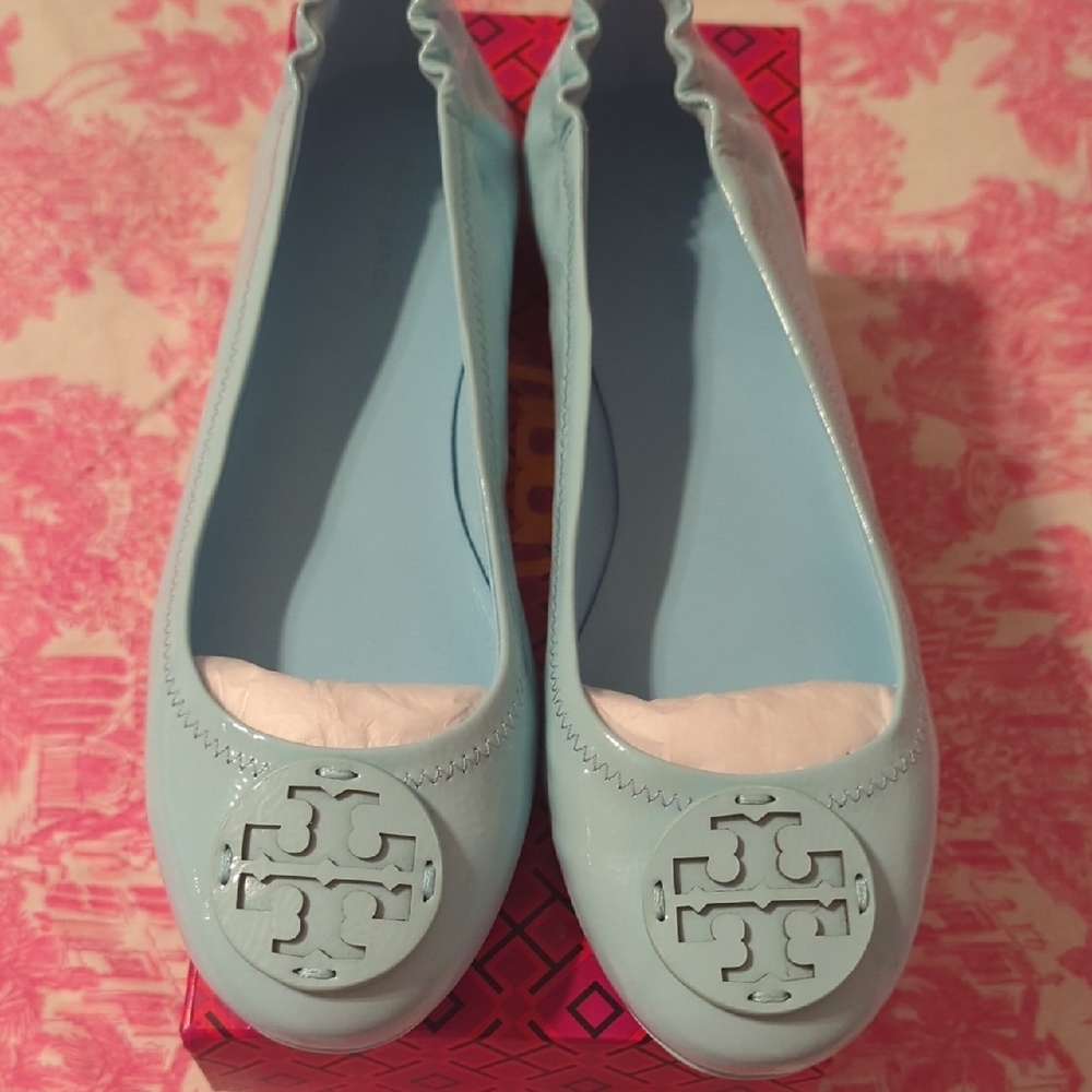 Tory Burch Women's Blue Ballet Flats Size 8 NIB